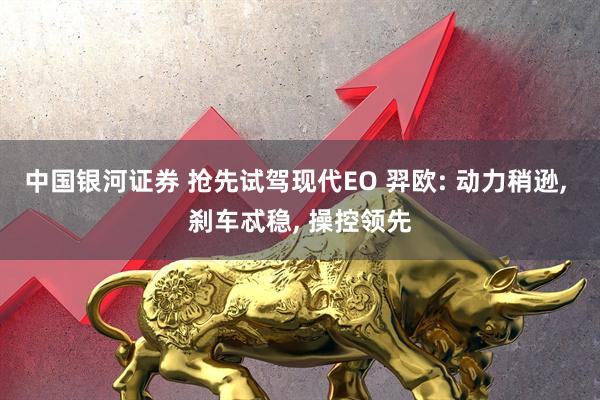中国银河证券 抢先试驾现代EO 羿欧: 动力稍逊, 刹车忒稳, 操控领先